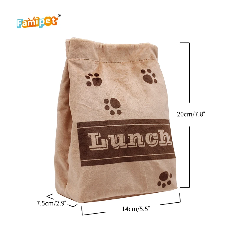 Manufacture & Customize - Fast Food Lunch Bag Series Squeaky Plush Dog Toy, Customizable Products