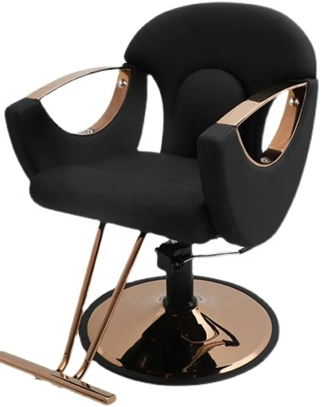 Qfpbc013 Hair Salon Black And Gold Barber Chair Buy Barber Chair