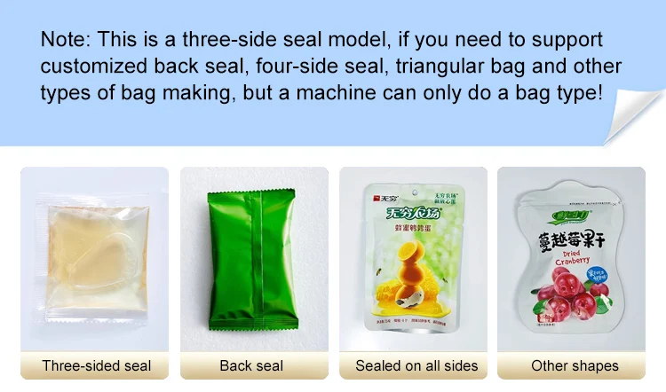 Wholesale Side Sealing Bag Making Machine Shampoo Packaging Mini Horizontal 3 sided sealed bag juice pouch packing machine factory