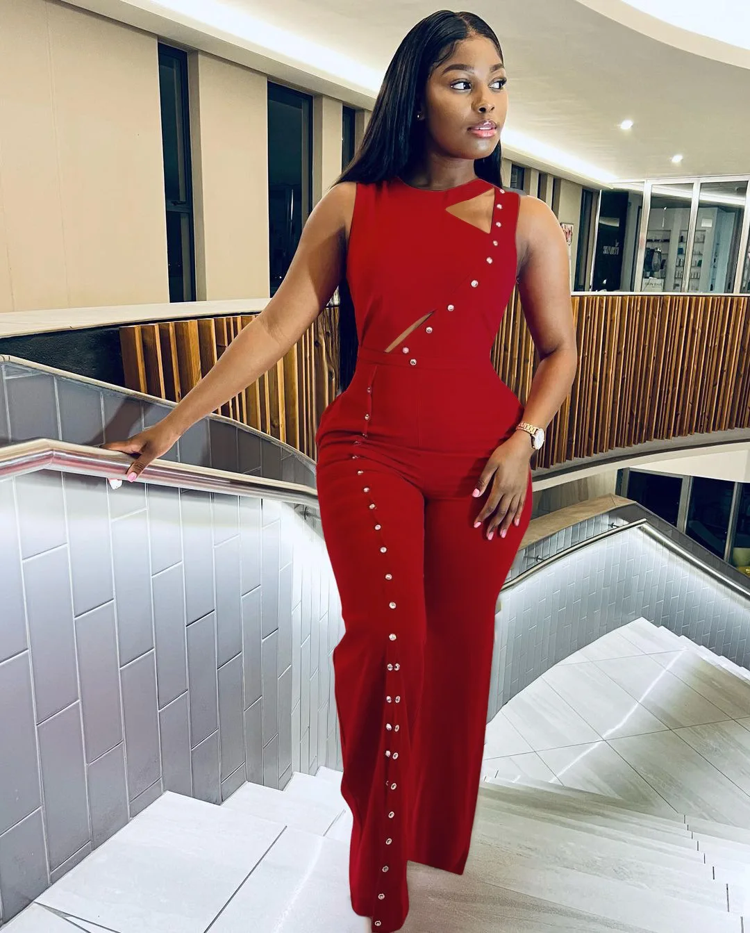 Sleeveless Summer Jumpsuits For Women 2023 Loose Cut Out Jumpsuit