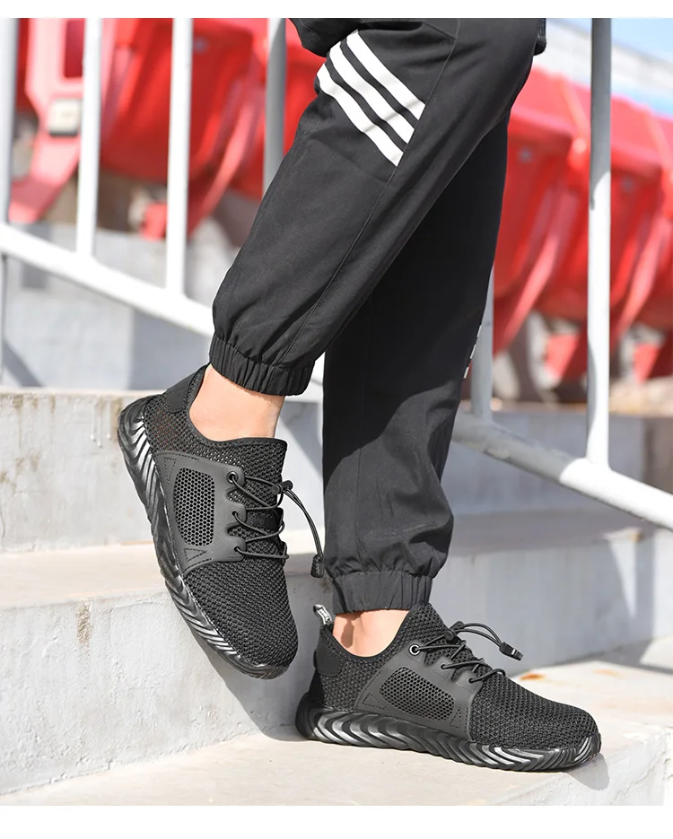 401-Good Quality Summer Sport Engineers Working LightWeight Safety Shoes for Men, Breathable  Breathable Steel Toe Safety Shoes
