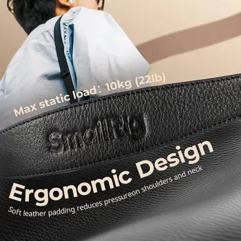SMALLRIG Universal Leather Camera Neck Shoulder Strap for DSLR, Adjustable 100 to 110cm (39 to 43in), Max Load 10kg (22lb) detail image