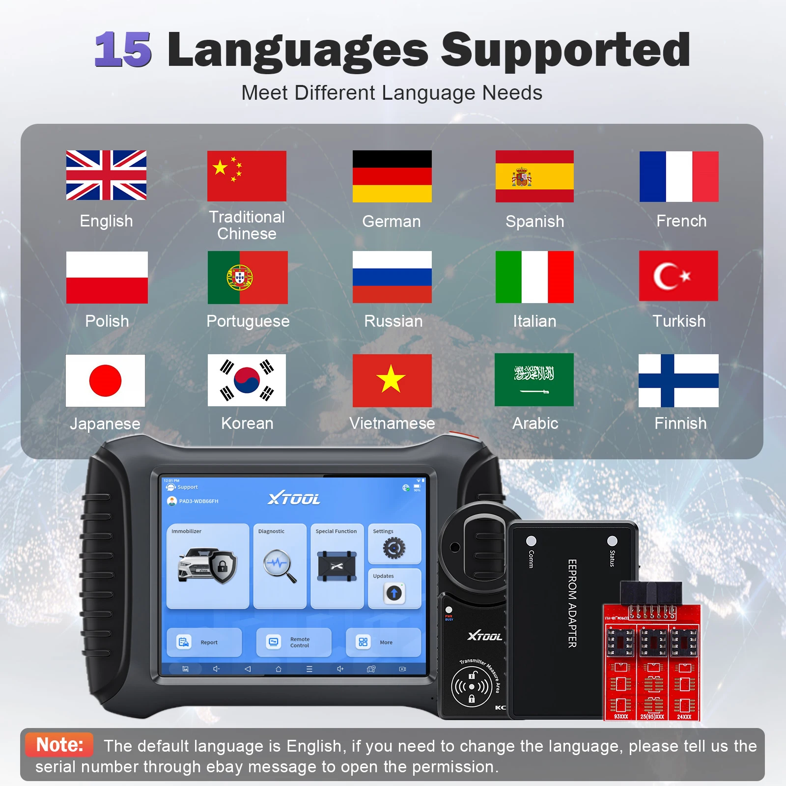  X100 PAD3 Auto Key Programmer OBD2 Immobilizer With KC100 ALL System Diagnostic Tools Active Test Better Than X300 Pro4