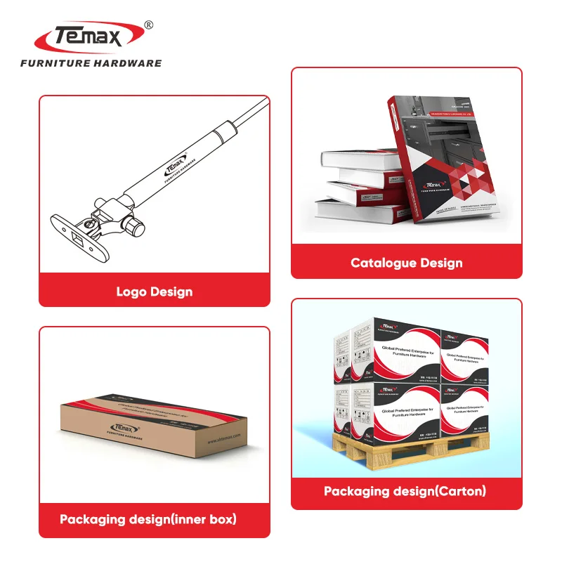 Temax Modern Design Cabinet Support Mechanism Flap Lid Stay Kitchen Lift up for Double Fold Doors