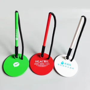 Customized Logo Office Table Pen Holder Desk Stand Counter Pen with a Big Basis