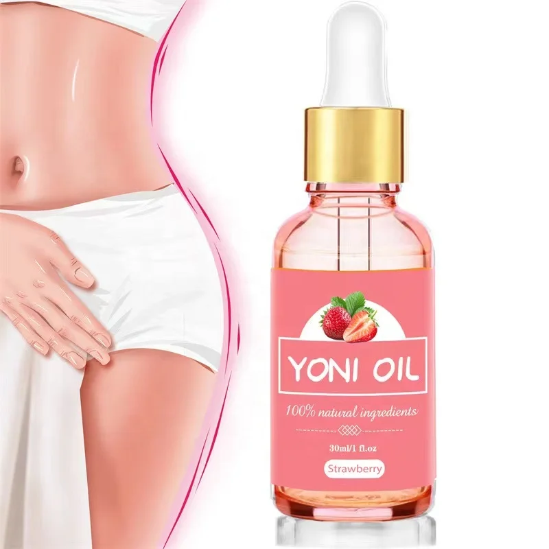 Private Label Sexy Body Massage Oil for Women Vaginal Tightening Sweet Natural Orange Strawberry Yoni Oil Detox Oil