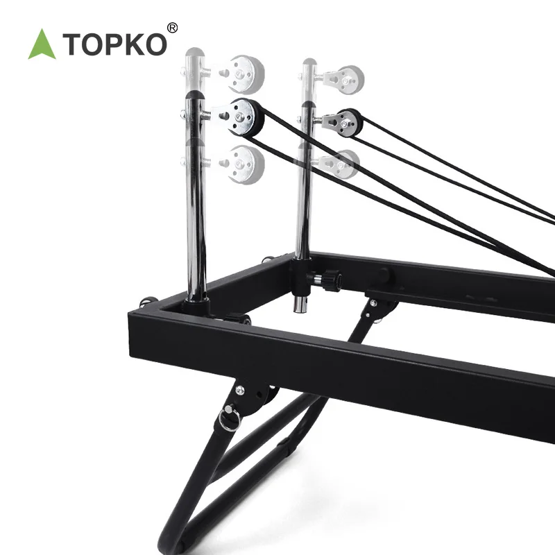 TOPKO Home Use Portable Pilates Reformer Machine for Beginner Yoga Fitness Adjustable Foldable Pilates Reformers