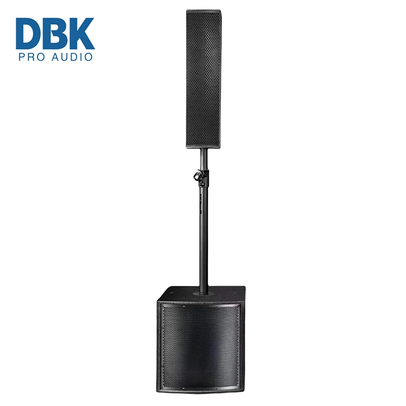 DBK Portable Line Array Column PA DJ System With 12inch Powered Subwoofer Small Outdoor Event Column Speakers With Subwoofer