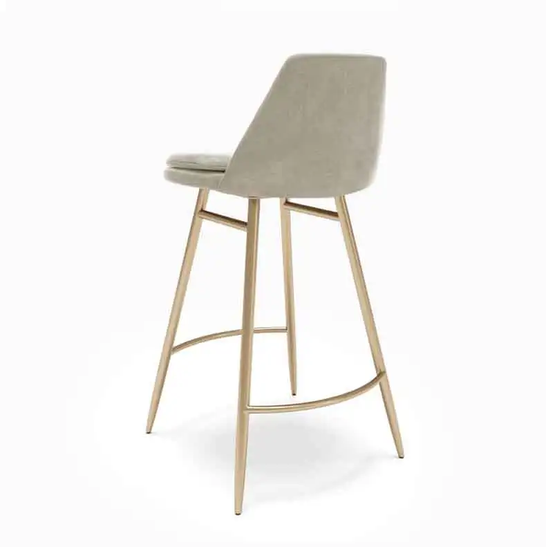 Современная Роскошная барная мебель Unionwood ручной работы барный стул кожаный со спинкой металлическая ножка для ресторанов кафе