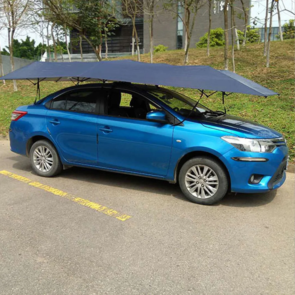 Portable Folding Outdoor Semi Automatic 4.2m 4.6m Car Sunshade Roof Shade Cover Automatic Car