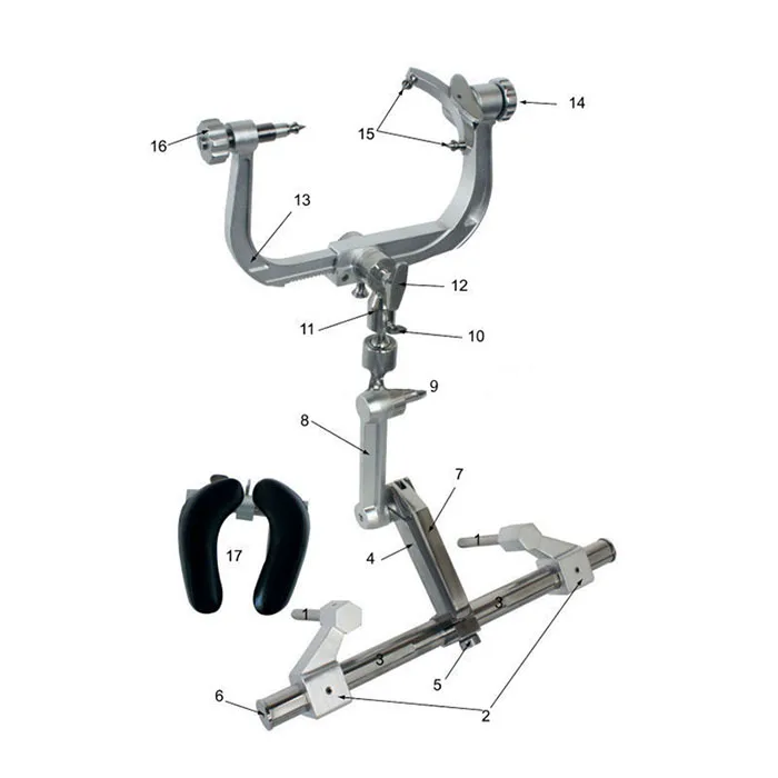 Brain Surgery Skull Clamps Aluminium Alloy Operating Table