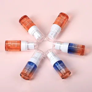 0.68 OZ/20ml Pump Eye Cream Bottle Straight round Essence Bottle for Skin Care Serum Liquid Foundation or Eye Drops