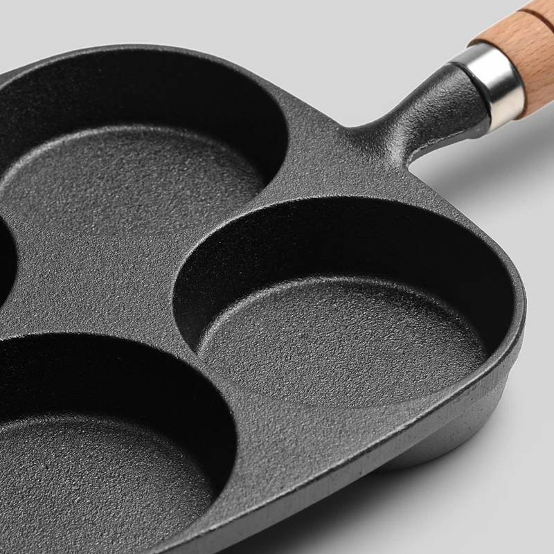 4big.fun Cast Iron Frying Pan With Cast Iron Lid 26 Cm Diameter 66 Mm