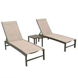 Cheap furniture pool garden leisure aluminium outdoor chaise lounge