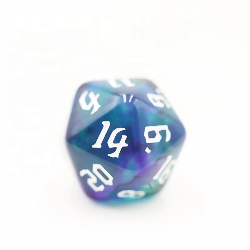 Personalizado 16mm RPG Acrílico Poliédrico DND Dice 4 Cores Translúcidas para Xogos DND