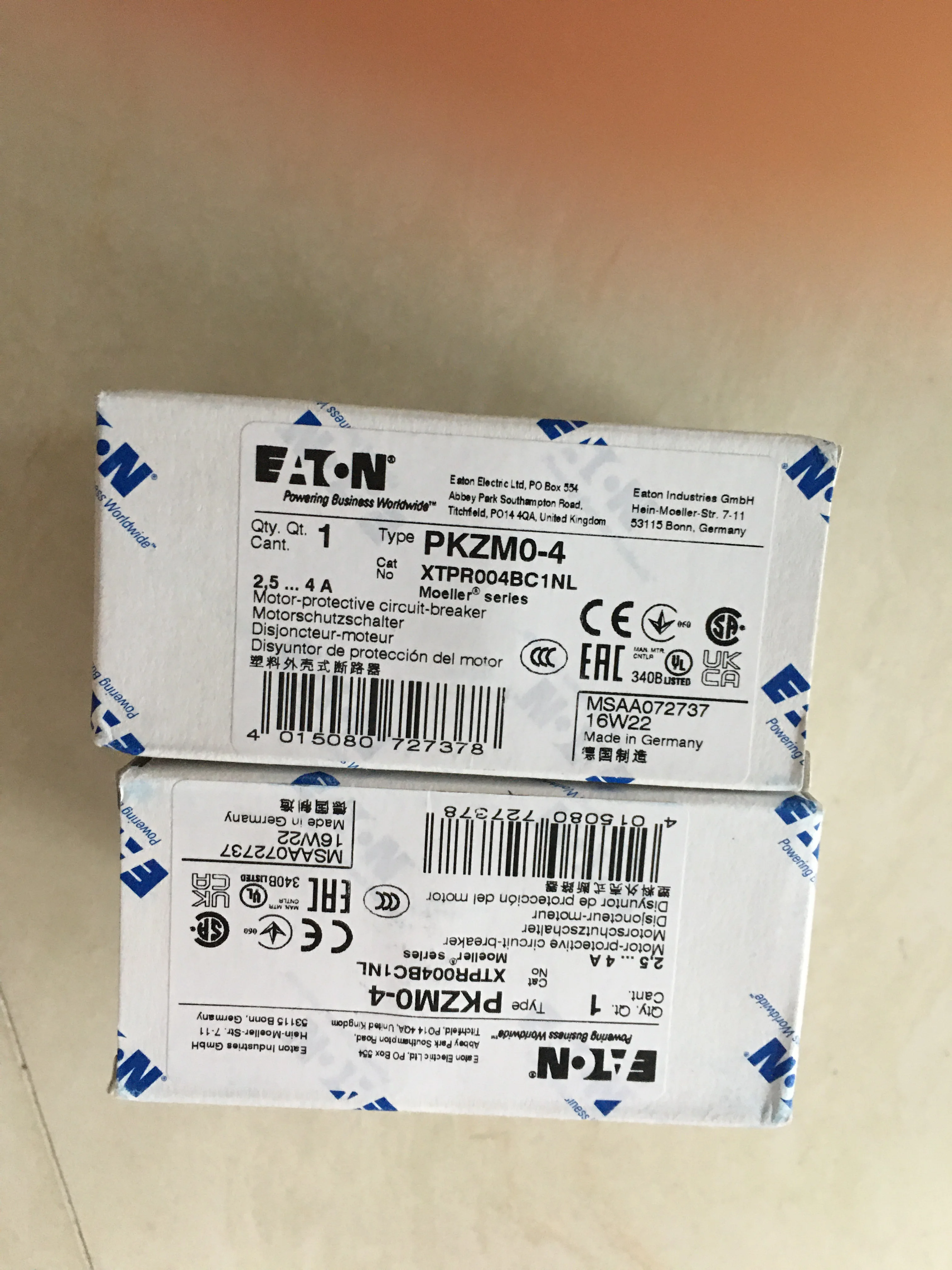 Eaton Motor circuit breaker PKZM0-4