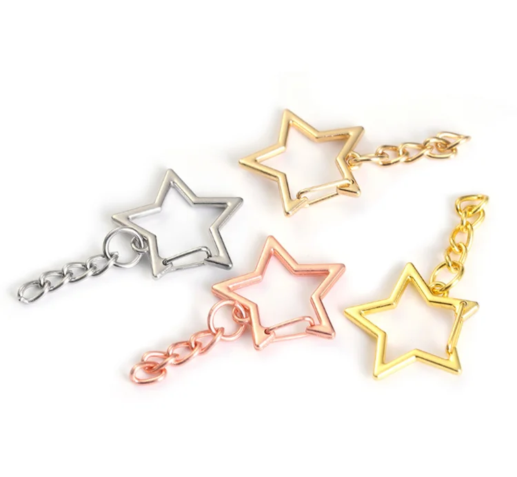 20pcs/lot Metal Key Rings Key Chains with Lobster Clasps Gold/Rhodium Color  Tone Keyrings Split Rings KeyChains Wholesale Z434