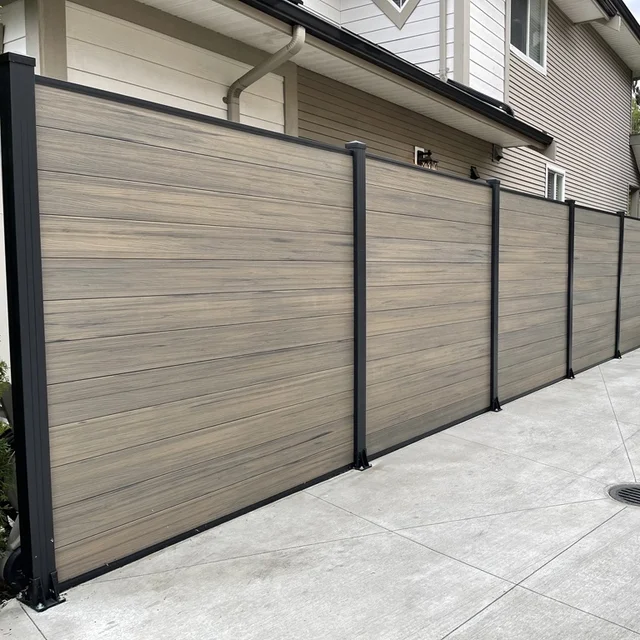 composite wood garden fence wpc privacy board  wpc fence panels wood plastic composite WPC fence