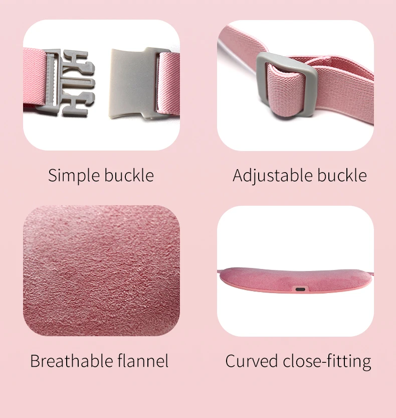 Wireless Heating Pad with Massager 3 Vibrating Massage Modes Portable Heating Belt for Abdominal Pain Relief