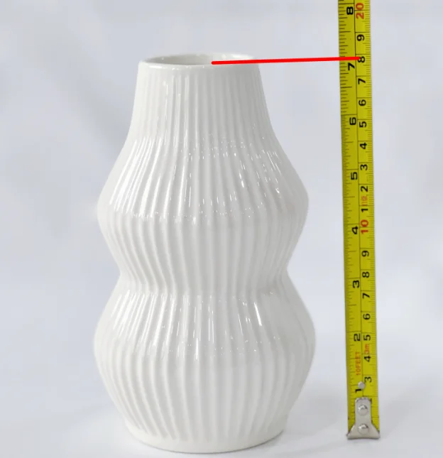 Modern nordic ceramic vase white ceramic vases for home decor ceramic face vase