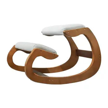 solid wood ergonomic posture keeping student bent wood rocking kneeling chair