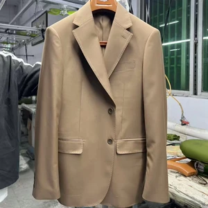 New Arrival Plus Size Breathable Waterproof Men's Business Suit Jacket Single Breasted Polyester/Rayon Zipper Fly Two Buttons