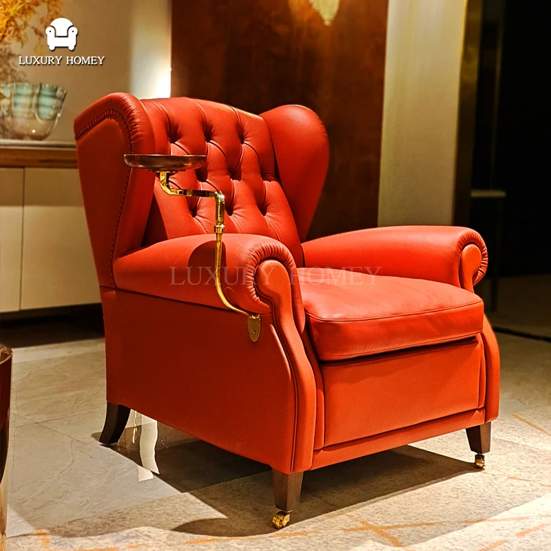 Poltrona stile italiano mobili da salotto di lusso re trono rosso