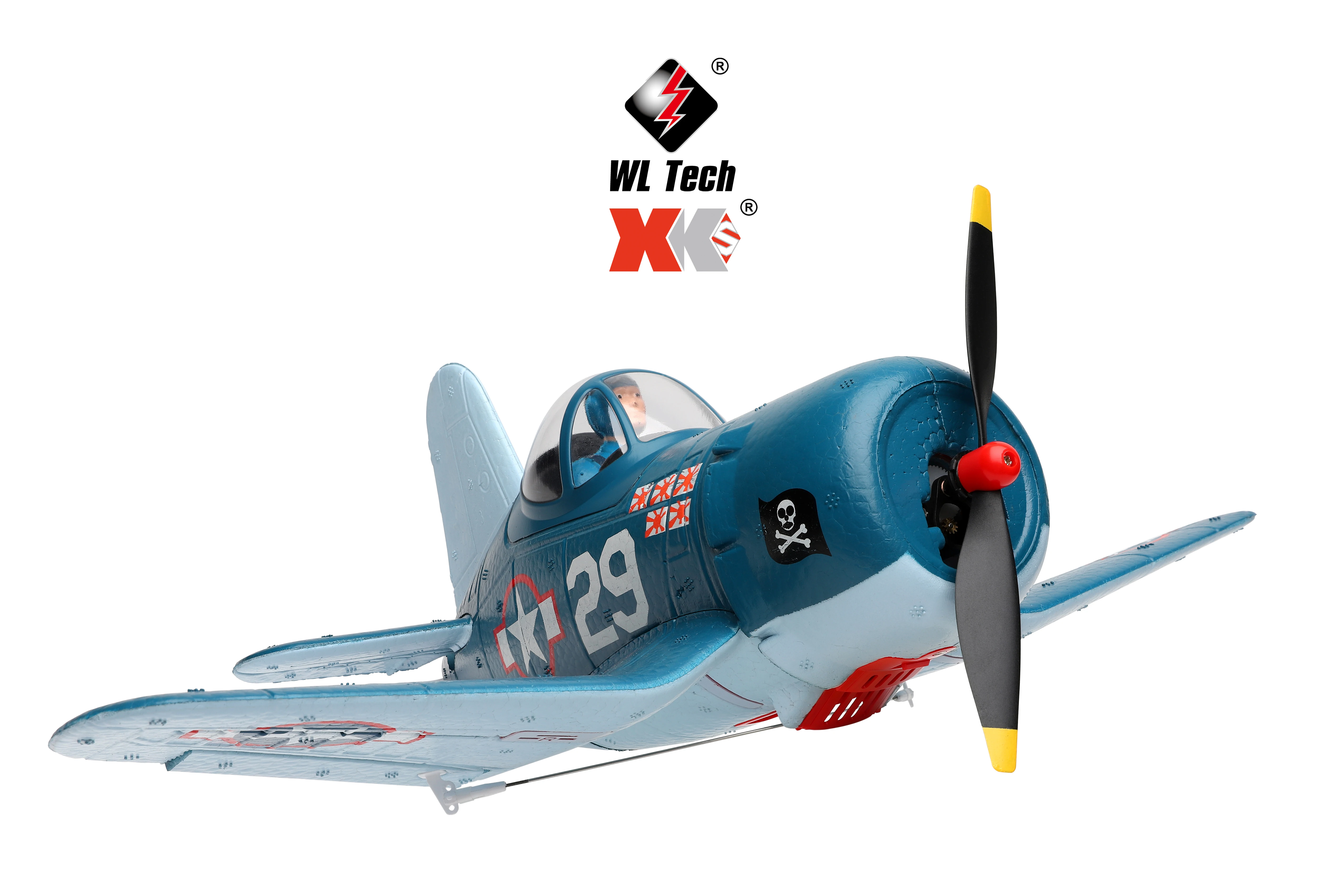 XK Q-Version Fighter A500 ラジコン飛行機 XK A500 Cartoon F4U 350mm