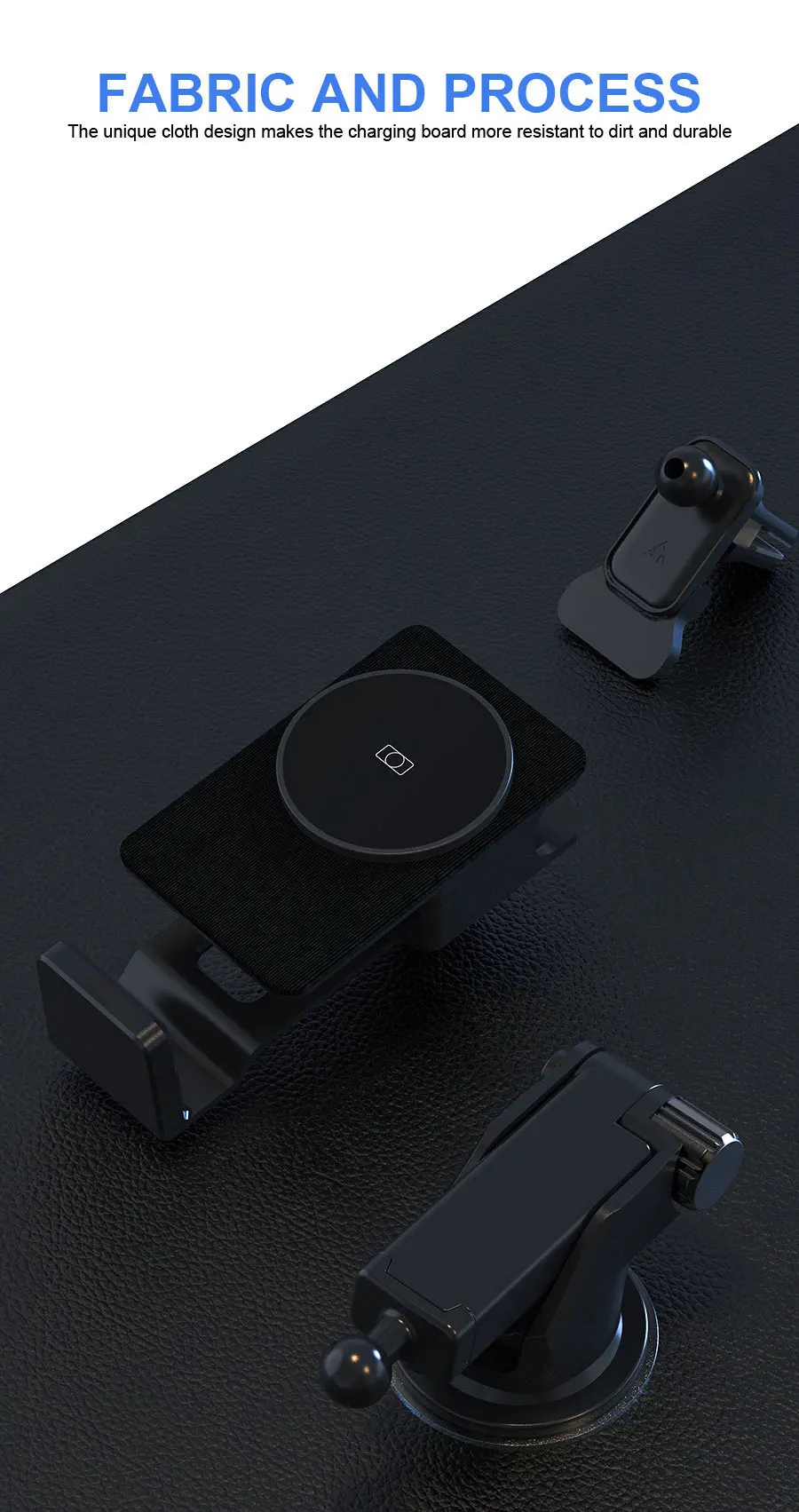 Newest Design 3 In 1 Car Wireless Charger Phone Holder Amazon Hot Sale