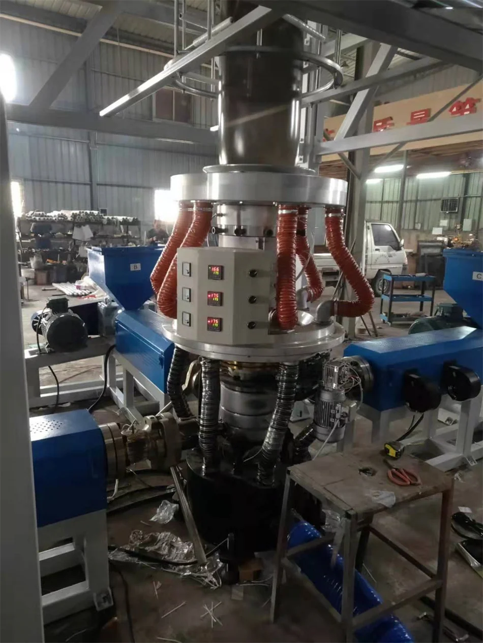Biodegradable HDPE LDPE LLDPE Nylon ABA PE Extruder Film Blown Machine With Gusset Cheap Price