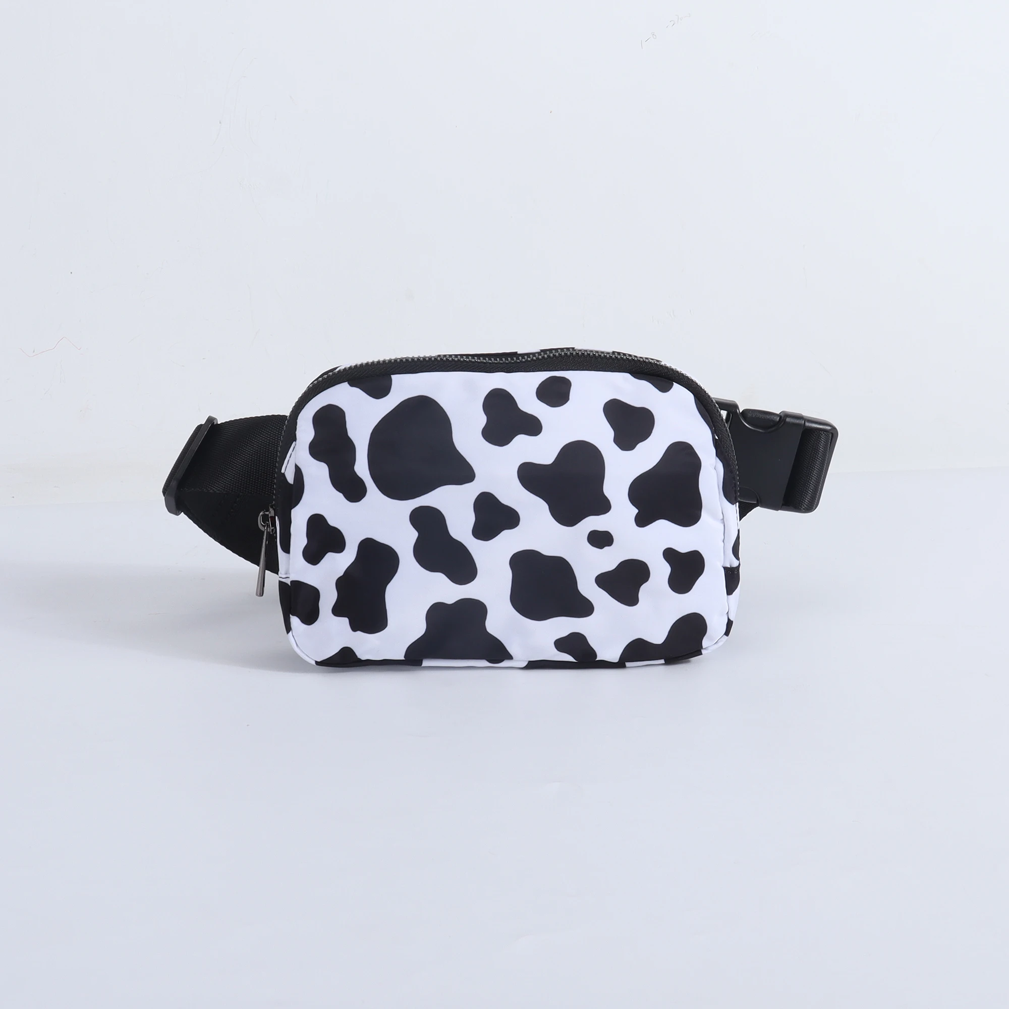 Keymay No MOQ High Quality Print Leopard Cherecked Pattern Sports Running  Nylon Fanny Pack Waist Pack Everywhere Belt Bag