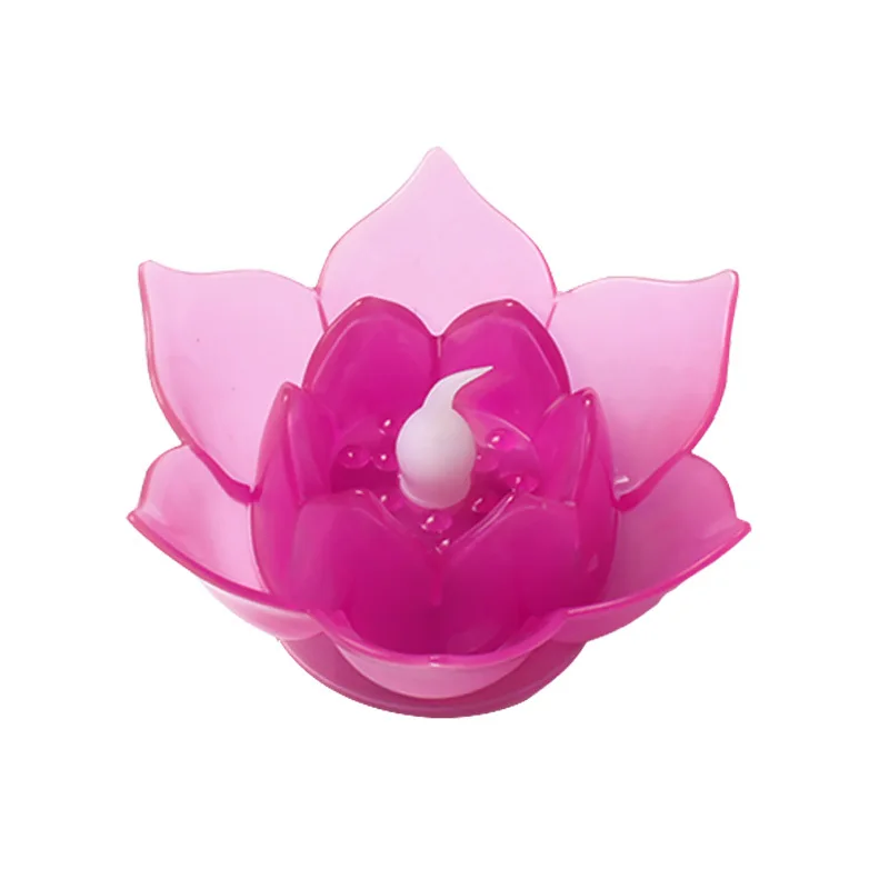 Waterproof Plastic 7 Colors Flower Electronic Candle Lamp Colorful