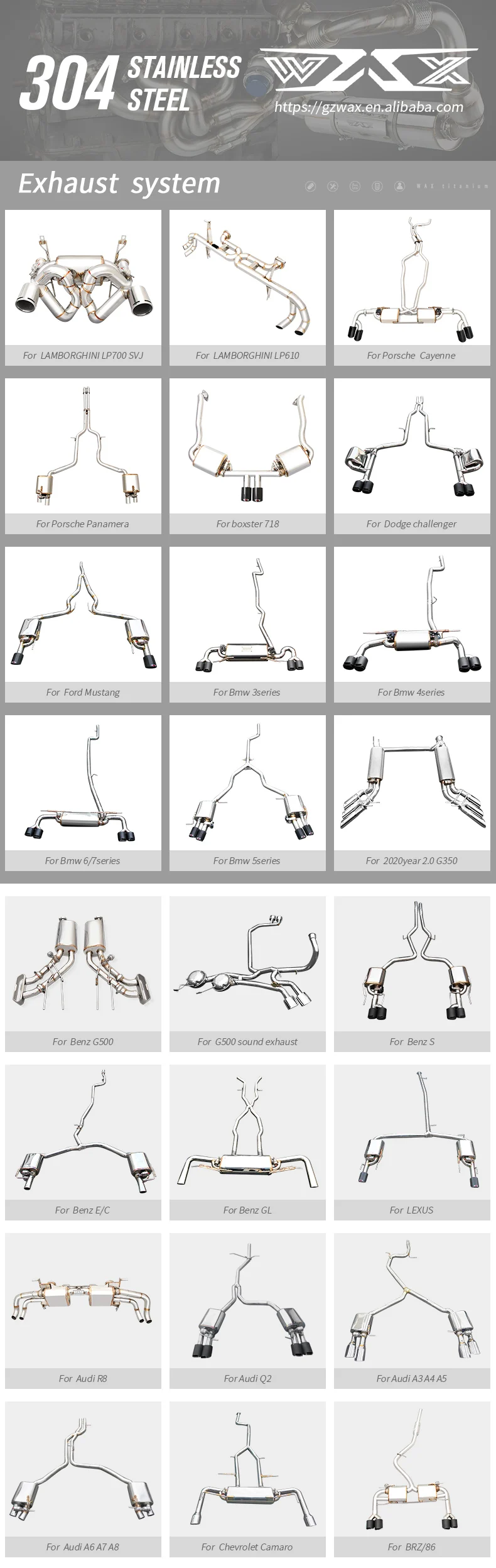 Titanium Catback System Pipe Titanium Alloy Exhaust Valve For Honda Civic 10th Generation 2016-2022