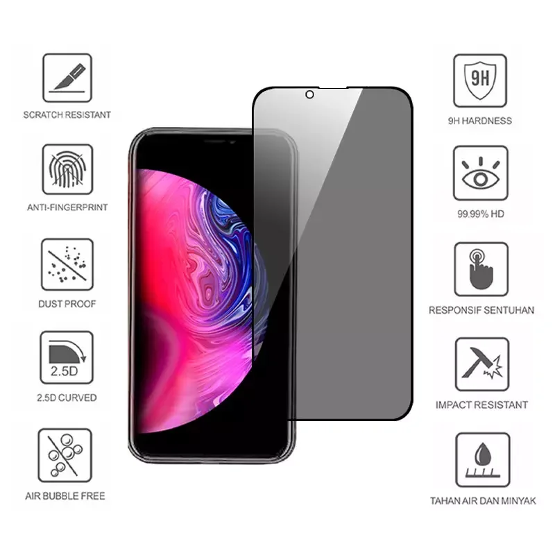 Protection Écran En Verre Trempé Pour IPhone XR, X, XS, 11 Pro, 12, 13 Pro Max, SE, 8, 14 - Transparent - Neuf