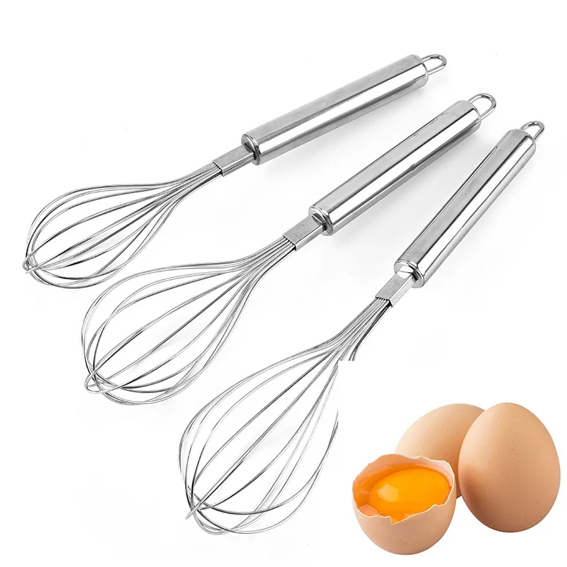 200 pcs Stainless Steel Egg Beater Hand Whisk Mixer Balloon Wire Whisk for  Blending Whisking Beating Stirring Kitchen Tools