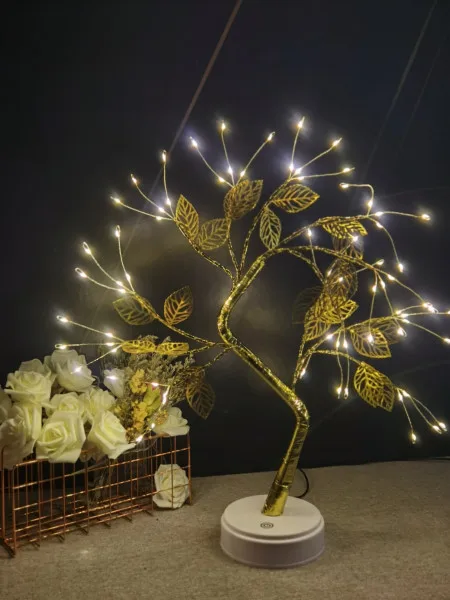 Batteriebetriebener LED-Kirschbltenbaum Tisch-Bonsai-Baum Lichterkette  LED-Heimdekoration Knstliche Pflanzenbeleuchtung