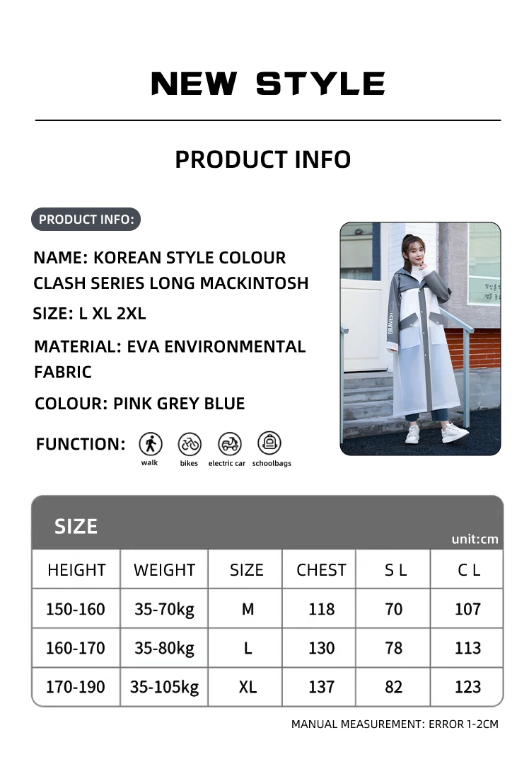 Custom Long Waterproof Outdoor Raincoat  for Travel Motorcycle Riding Camping Plastic Material rain coat for Adults supplier