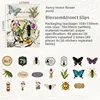 E Collection de fleurs et d'insectes-blanc