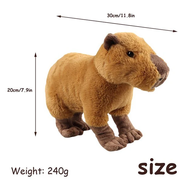 Pelúcia Capivara Desenho Animado - bonitos do Plushie do Capybara  Almofada,Capivara pelúcia realista, pelúcia, bonecos pelúcia macios para  crianças