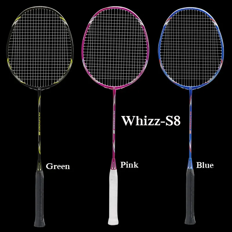 Whizz Innovative Design Full Carbon Fiber Badminton Racket Set Ultralight 2 PCS 