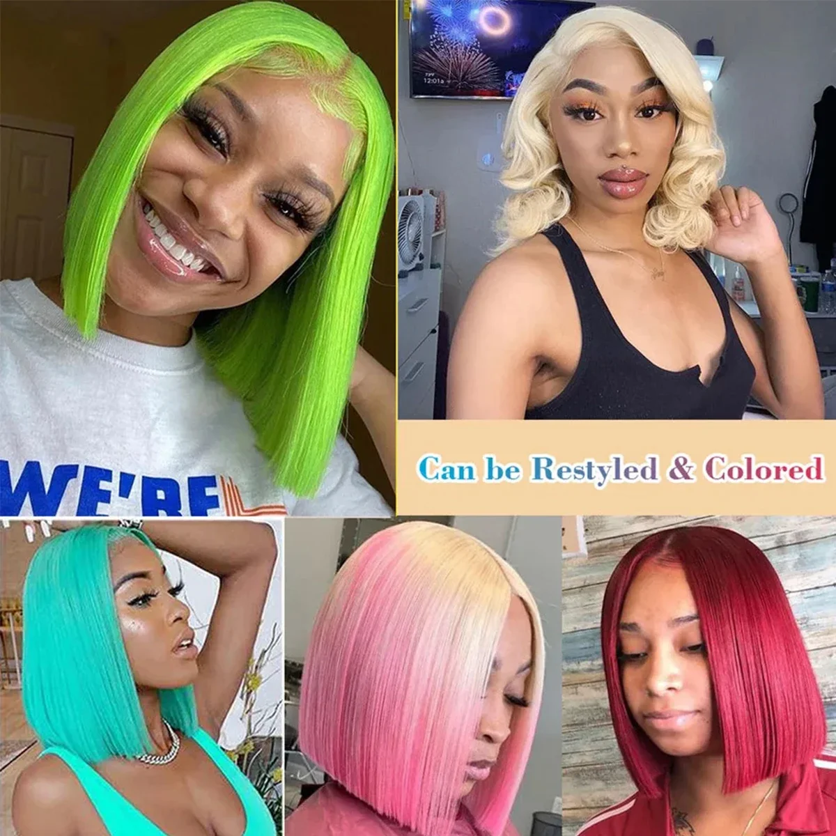 Parrucca Bob Corta Bionda Miele 613 Parrucche Capelli Umani Per Le Donne Parrucca Frontale In Pizzo Brasiliano Remy Capelli Lisci T Part 180 Densità_voghion.com