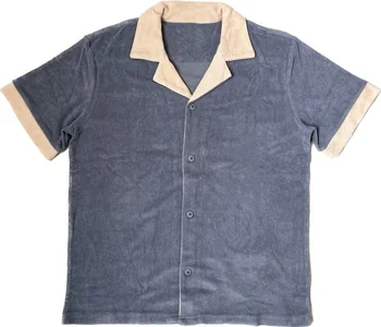 100% cotton Fashion Comfortable Custom Logo Embroidery Unisex Men Towelling Terry Cloth Shirt T Shirt