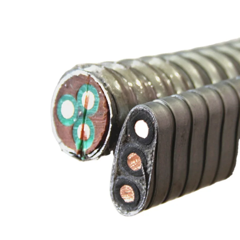 Direct supplier for submersible pump flat cables 6mm2x3 submersible pump cable with oil pipe
