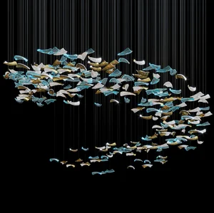 Bespoke Design New Design Hanging Lamp Decoration Shop Villa Banquet Hall LED Chandelier Pendant Lamp Hotel Chandelier