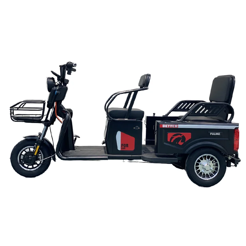 大人用電動オープンボディ3輪トライク、600W-800Wモーター搭載、200kg