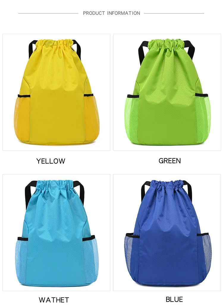 Logo Customize Drawstring Backpack Sports Bags With Shoe