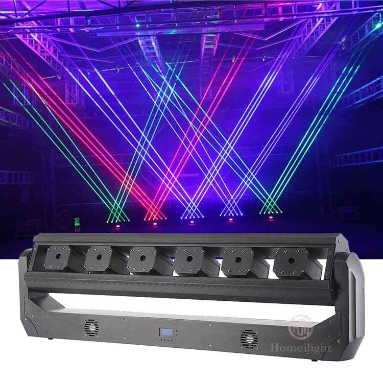 Multiple Thick Beam Effect Patterns RGB 500MW DJ Laser Light Disco 6 Eye Full Color Laser Light