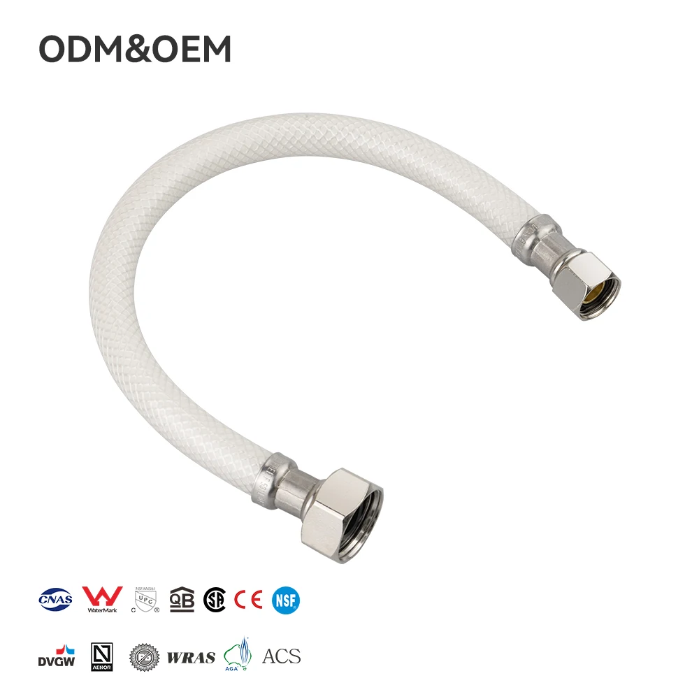 PPW Wholesaler Moderní Dlouhodobě Odolná PVC Tkaninou Opletaná Hadice Sprchové Potrubní Zapojení 5+ Letá Záruka 1,0 Mpa Maximální Tlak 1/2 Vnitřní Průměr