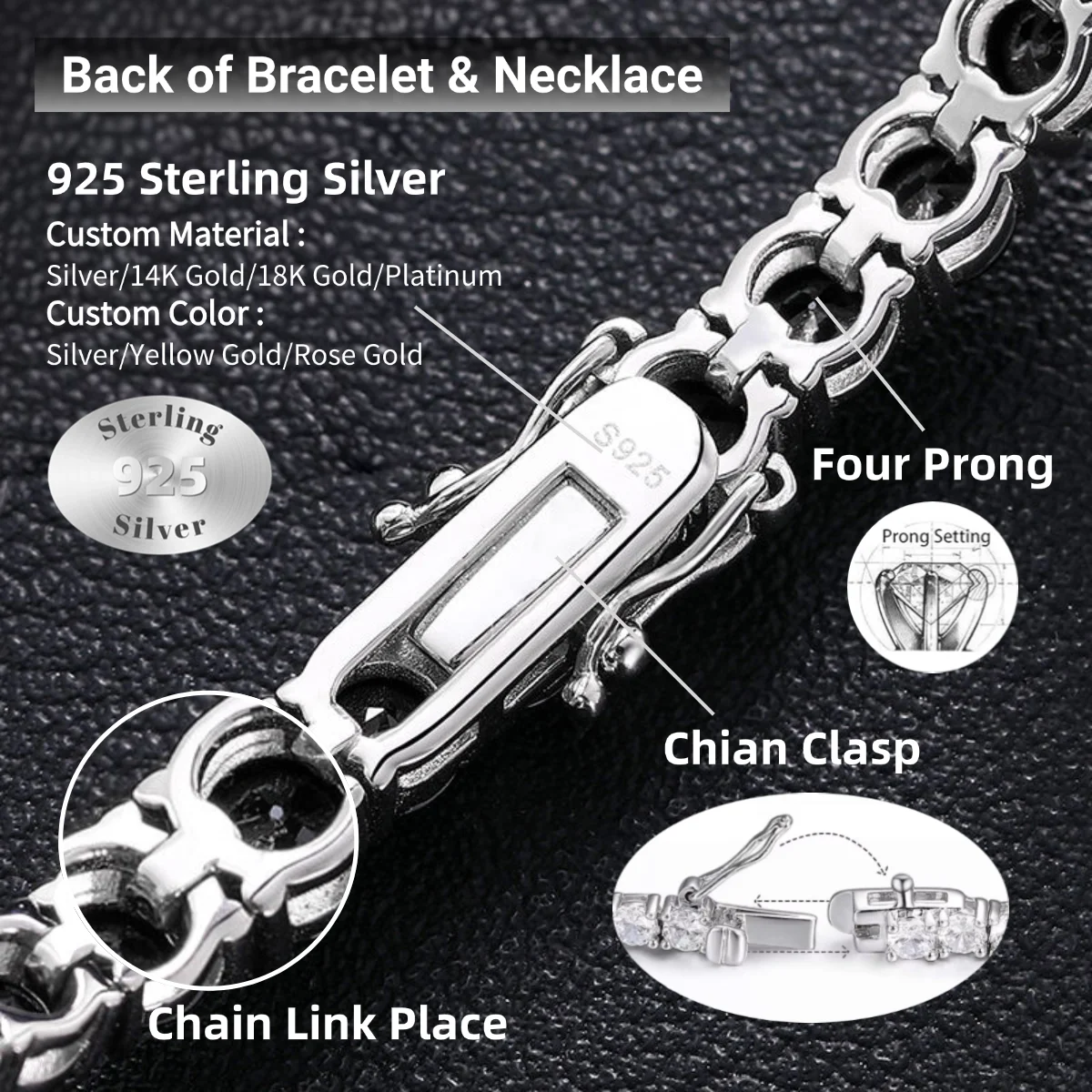 Two Tone Hip Hop Prong Chain | ヤマダウェブコム