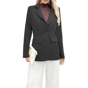Hot Selling Women Solid Color Long Sleeve Single Button Office S Ladies Suit Business 'S Jackets